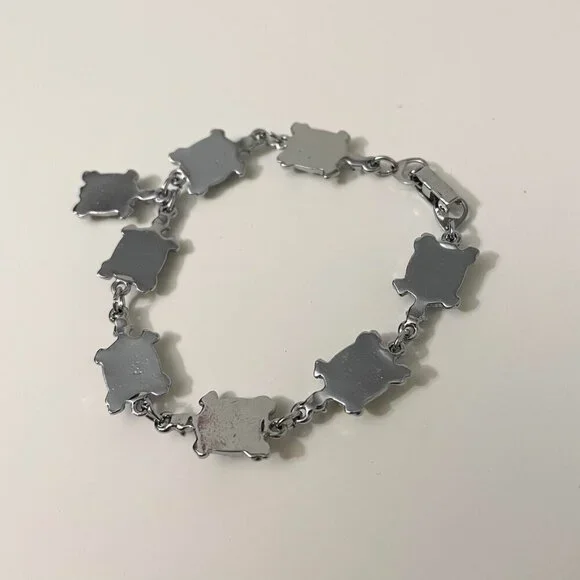 Multi Coloured Turtle Shell Bracelet 7 Inch Long - Picture 4 of 16